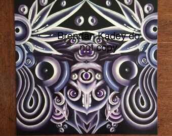 Owl Soul 12x12in print by Brendan Kadey