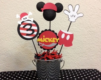 Mickey Mouse Centerpieces Set of 4 Mickey Baby shower | Etsy