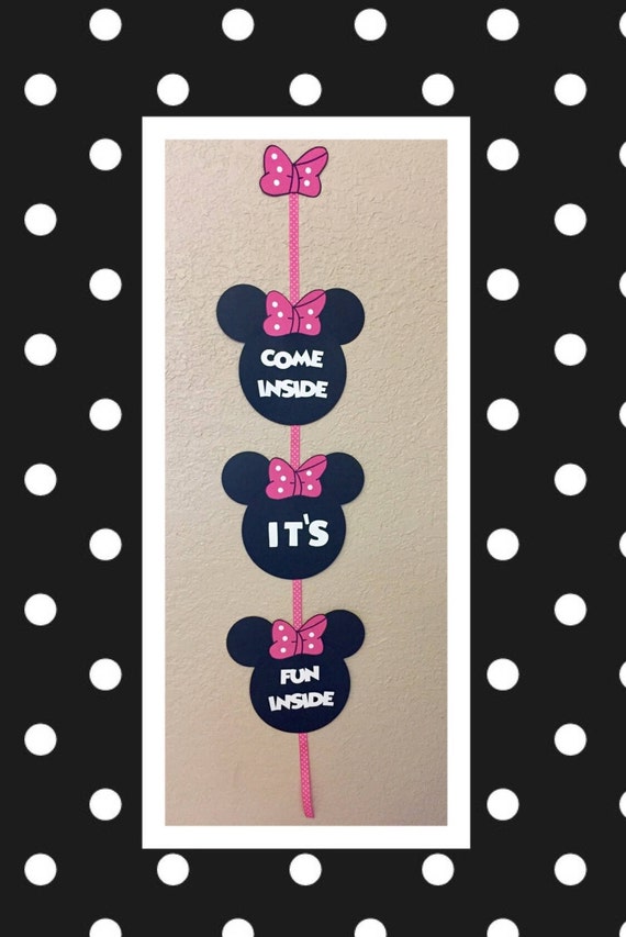 Minnie Mouse Birthday Decorations Minnie Sign Minnie Mouse Decor Minnie Mouse Baby Shower Minnie Door Sign