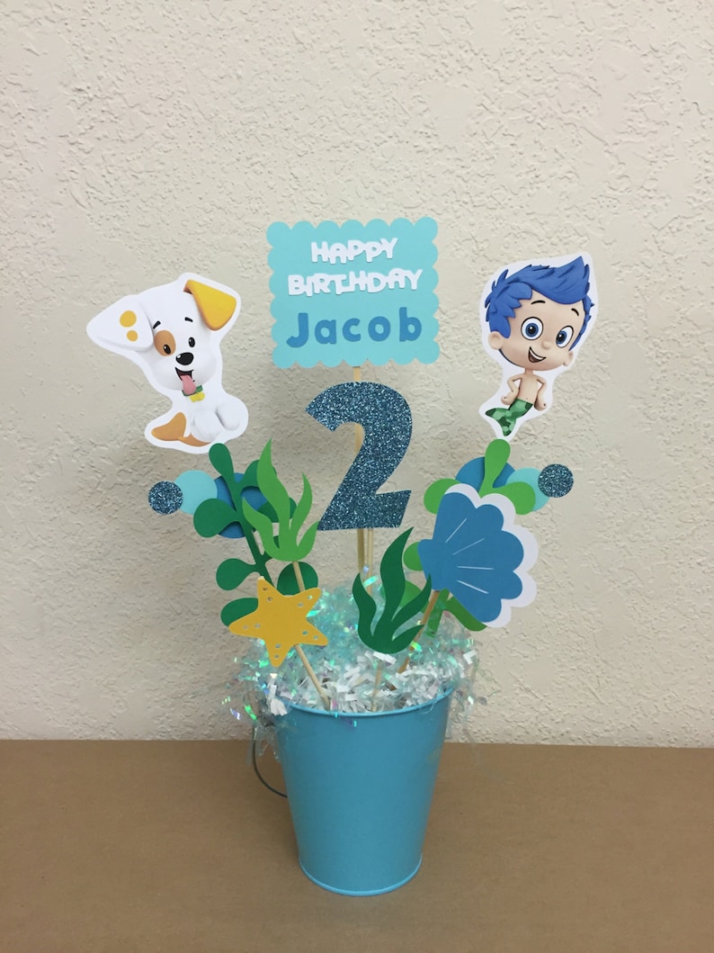 Bubble Guppies Birthday Decoration Centerpiece under the Etsy