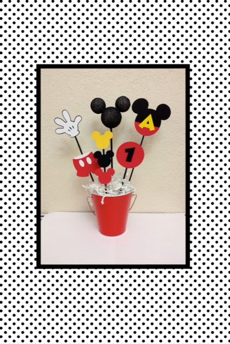 Mickey Mouse Centerpiece Mickey Baby Shower Birthday centerpiece Mickey Mouse Decorations Mickey table decorations