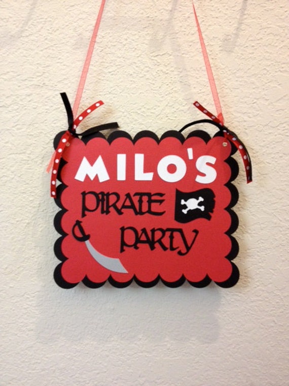 Pirate Party Sign Pirate Birthday Decorations Pirate Party Etsy