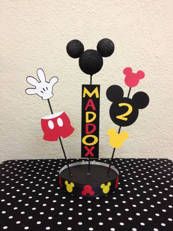 Mickey Mouse Birthday Centerpiece Mickey Mouse Birthday Etsy Israel