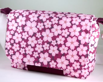Sakura Print Messenger Bag