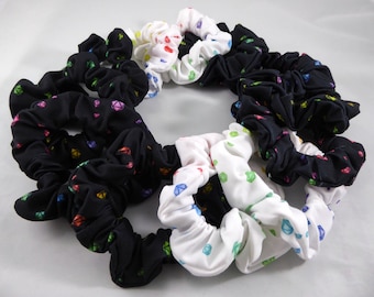 Rainbow d20 Scrunchies