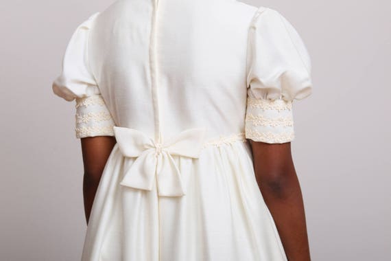 Size XS, 1970s Cream Victorian Inspired Eyelet La… - image 10