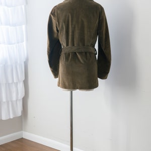 Size L, 1960s Olive Brown Corduroy Jacket with Belt image 3