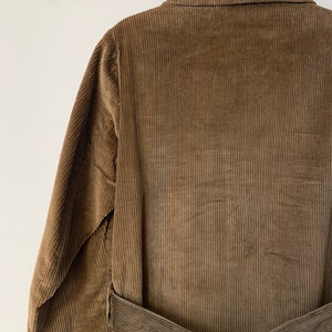 Size L, 1960s Olive Brown Corduroy Jacket with Belt image 4