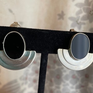 Vintage clip on Sterling earrings