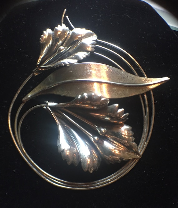 Sterling Siver Art Noveau Calla Lily Pin.