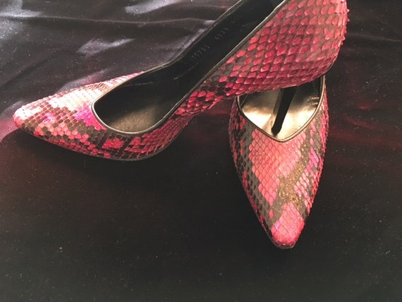 Casadei pink snakeskin pumps - image 1