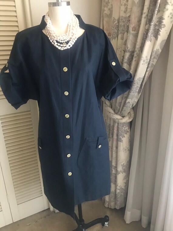 Vintage navy blue coat dress