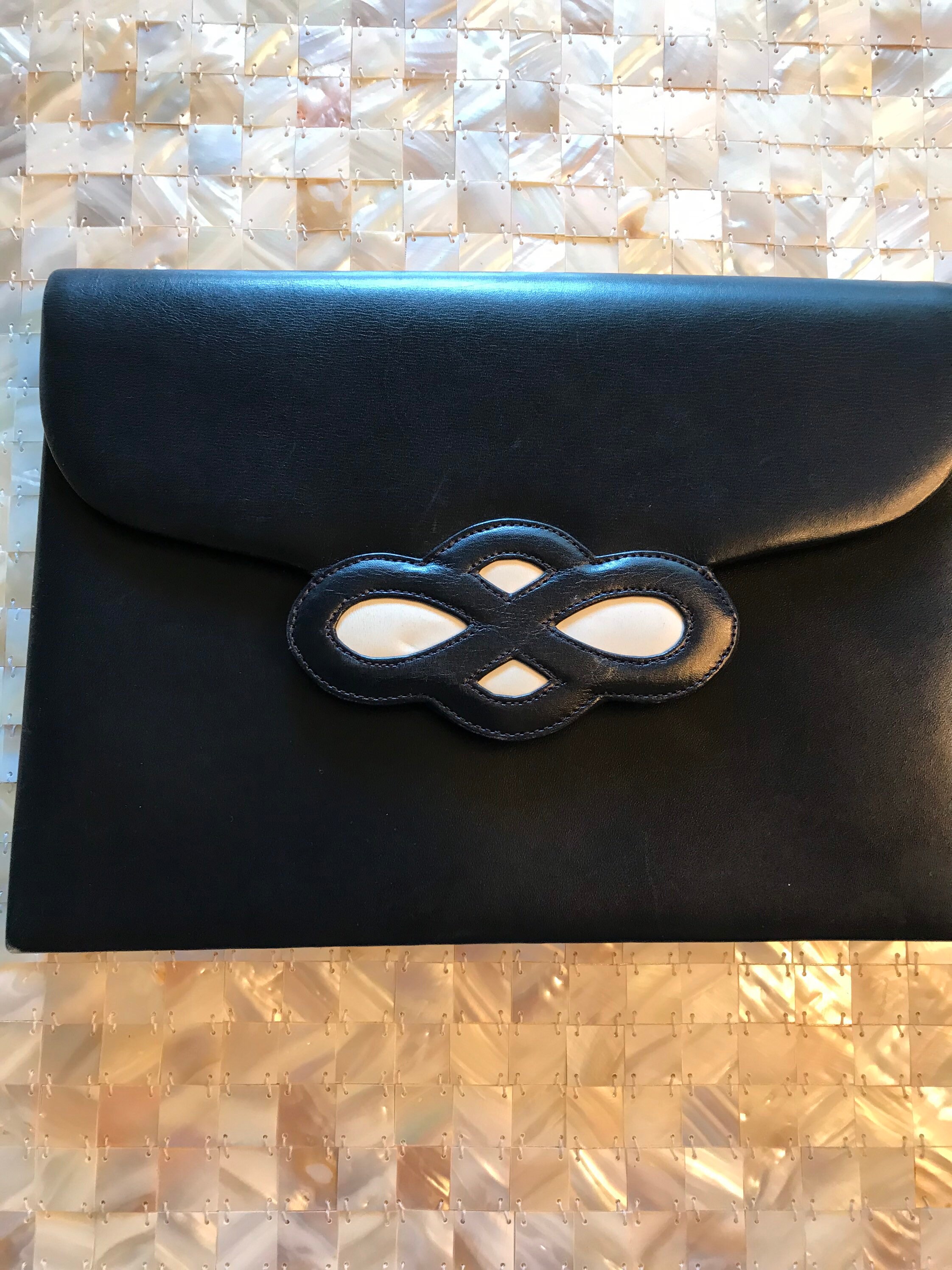 YSL Monogram Clutch ( With Grommets + Gold or Silver Chain )