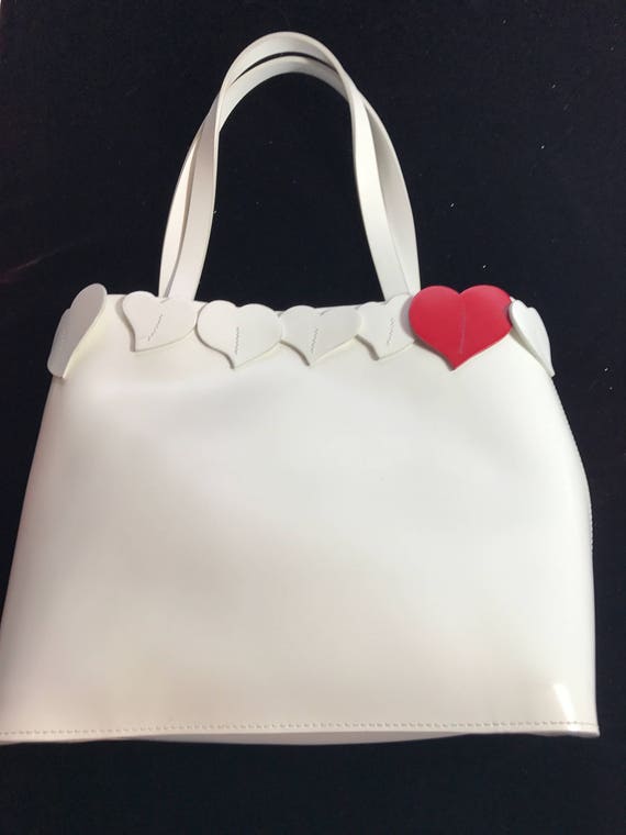 White Lamarthe handbag with heart