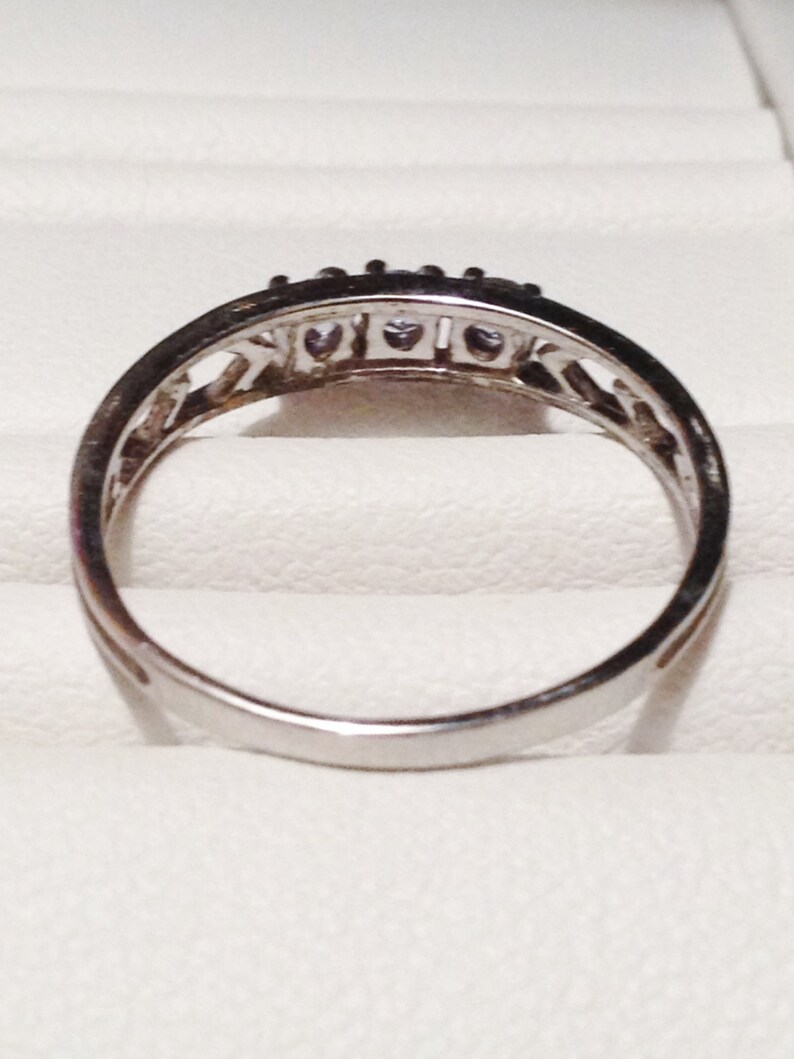 Delicate Sterling Silver .20 ctw Tanzanite Band Ring