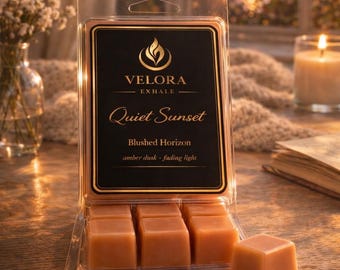 Quiet Sunset Luxury Wax Melts Cozy Amber Home Fragrance Velora