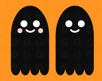 Cute Boo Ghosts | Halloween Spooky | Digital Download | Graphic Illustration PNG | Clipart | Transparent High Resolution