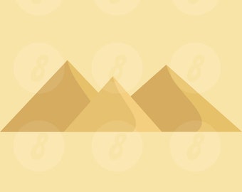 Desert Sand Dunes | Digital Download | Graphic Illustration PNG | Clipart | Transparent High Resolution