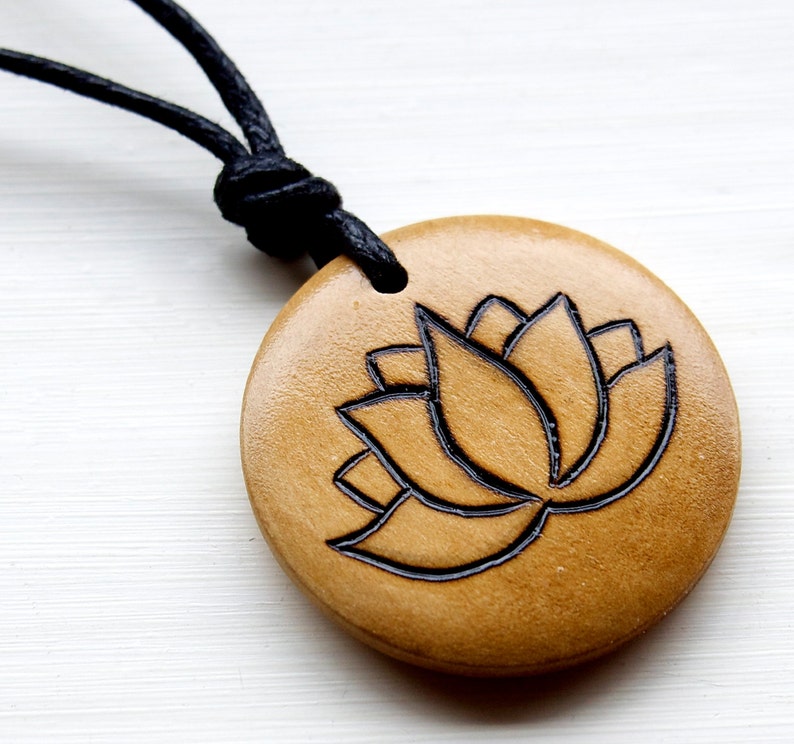 Lotus Necklace Lotus Flower Pendant Padma Symbol