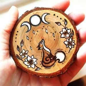 Fox Original Wall Art, Handmade Pyrography Artwork, Rustic Home Decor