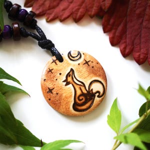 Fox Necklace, Handmade Fox Gifts, Autumn Jewellery, Nature Lovers Gifts for Her, Fall Accessories, Fox Original Art, Animal Necklace