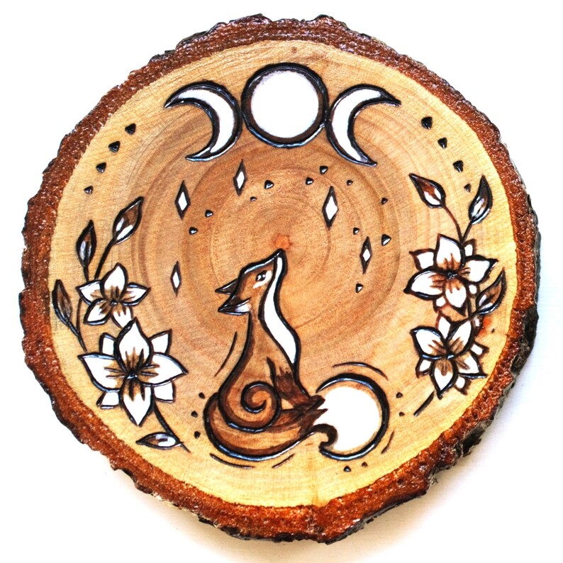 Pyrograph Fox Fox Original Wall Art, Handmade Pyrography Artwork, Rustic Home Decor ...