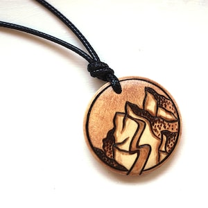 Mountain Necklace for Men, Hiking Gifts, Personalised Adventure Necklace