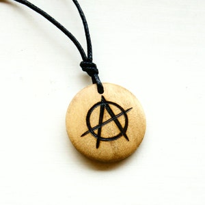 Anarchy Necklace, Anarchism Symbol Pendant