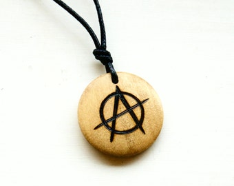 Anarchy Necklace, Anarchism Symbol Pendant