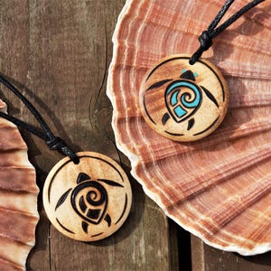 Sea Turtle Necklace, Blue Ocean Jewellery, Surfer Pendant, Personalised Mens Gifts