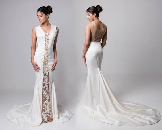 Wedding Dressbackless Wedding Dress Bridal Gown Made In Etsy