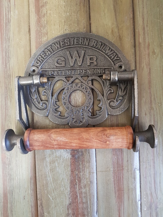 Iron Victoria vintage toilettes Roll Loo Paper Holder Retro Bathroom Railway WC New