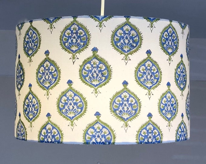 Voyage Bird Lampshade, Handmade Lampshades, Table Lampshades, Coolie Lamp Shades, Grey Lampshade