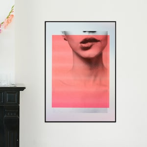 RISO Art Print - A2 size - Pastel - Rose - Riso Print on High Grade Paper - Ships in Tube - ROCO Studio