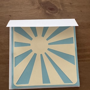 Sunburst Cut Out Greeting Card/Blank Inside