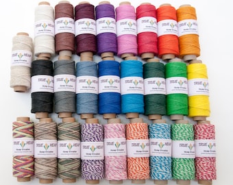 Natural Hemp Twine: 16 Spools, 205 ft Each - Choose Your Colors