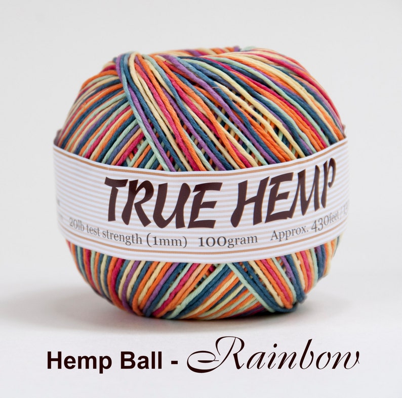 Hemp Cord Ball Dyed in Variegated Colors 10lb 0.5mm Etsy