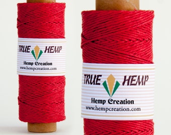 Natural Hemp Twine: 3 Spools, 20lb, 615ft Total - Choose Colors