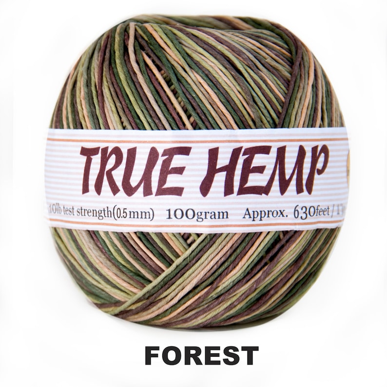 Hemp Cord Ball Dyed in Variegated Colors 10lb 0.5mm Etsy