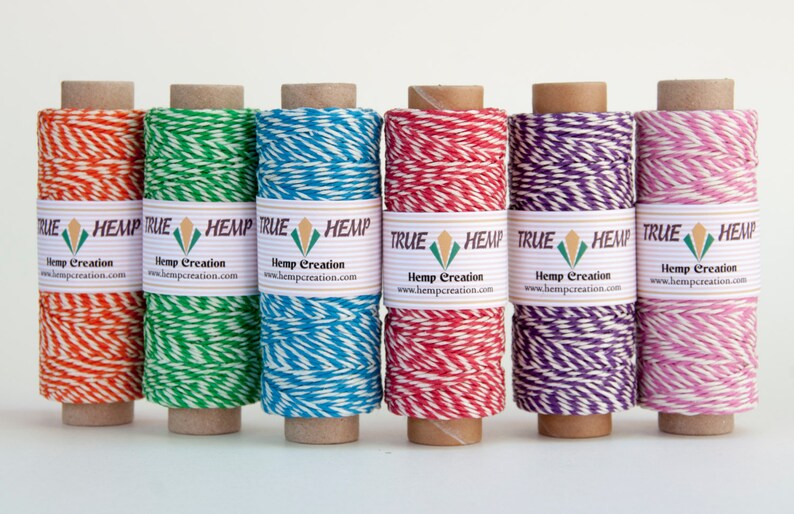 NATURAL HEMP TWINE Package of 10 True Hemp Spools 1mm 20lb Etsy