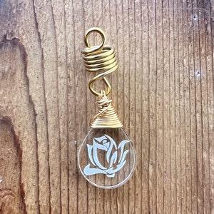 Designs by Cyere Rosebud  Loc and Braid Jewelry Accent Piece