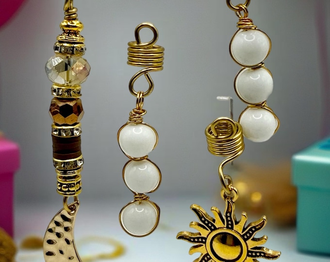 Design’s By Cyere  Celestial Glow 4-Piece Loc and Braid Jewelry Set