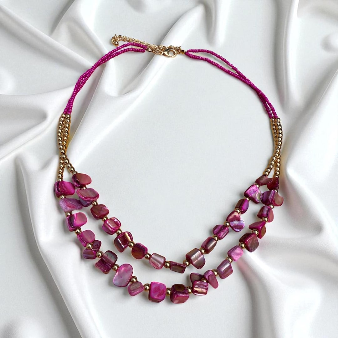 Designs by Cyere Tropigem Luxe Shell Necklace Collection - Etsy