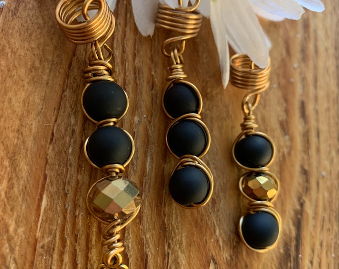 Designs by Cyere Midnight Talks loc and Braid Jewelry Set