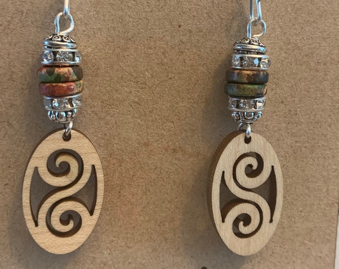 DBC: Maple Wood Swirl Earrings