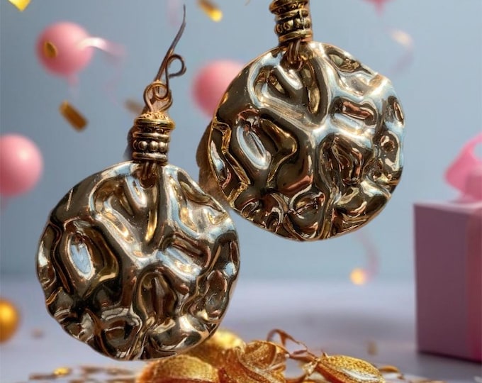 Designs by Cyere Gilded Ripple Earrings