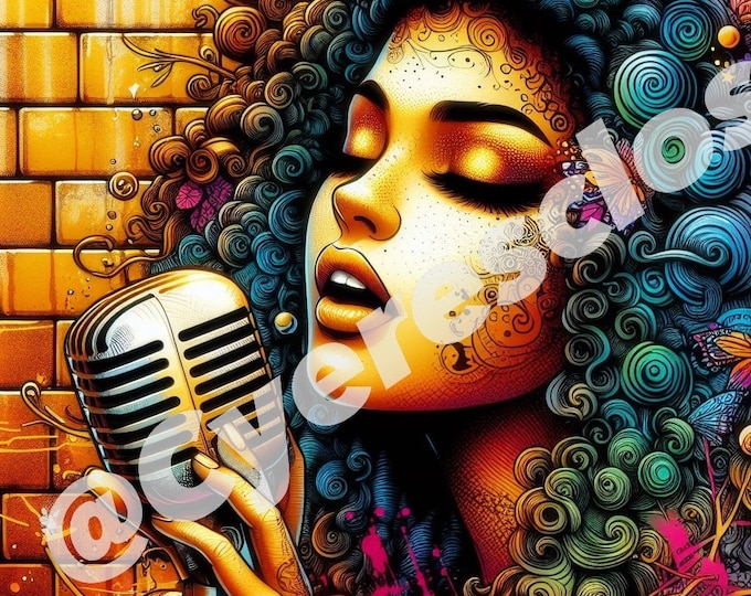 Design's by Cyere: Female Singer  SVG PNG CLIPART