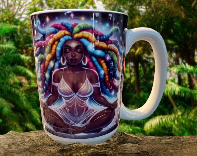 Design’s by Cyere Do Not Disturb My Locs Ceramic Mug