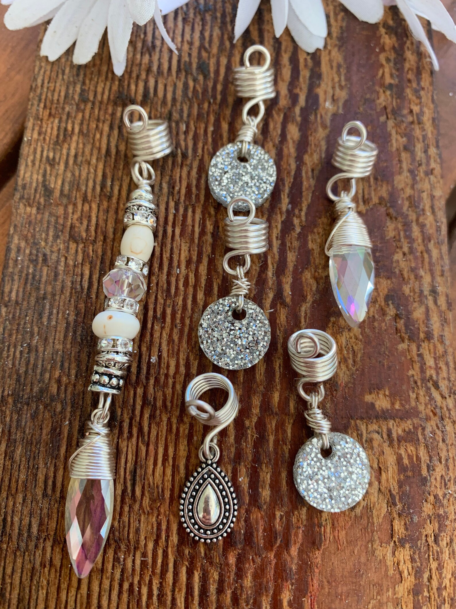 Designs by Cyere Star Dust Loc and Braid Jewelry Set - Etsy