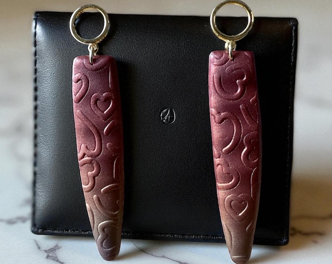 Ember Kiss – Gradient Embossed Dangle Earrings by Cyere’s Closet